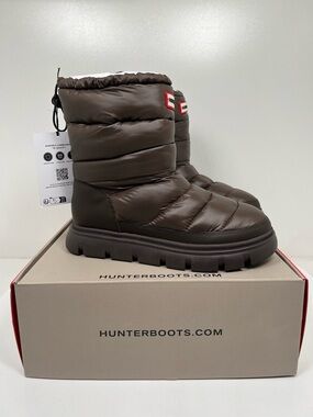 Hunter Women’s Maribel Waterproof Winter Boots - Brown - Size 8 Medium